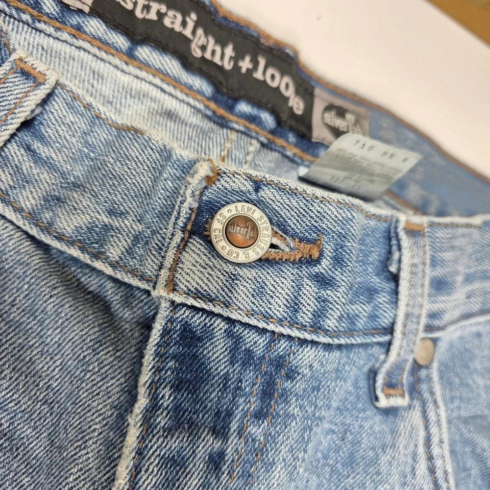 Levi's SilverTab Straight‎ and Loose Mens Jeans 32x32 Medium Wash Blue Denim